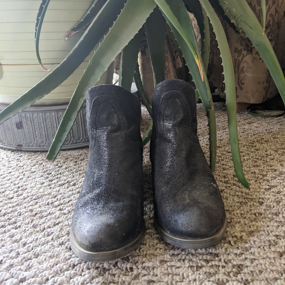 Black ankle booties